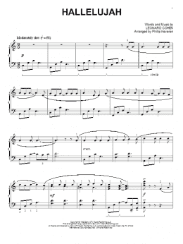 page one of Hallelujah (arr. Phillip Keveren) (Piano Solo)