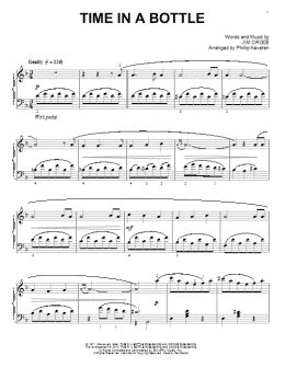 page one of Time In A Bottle (arr. Phillip Keveren) (Piano Solo)