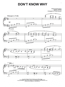 page one of Don't Know Why (arr. Phillip Keveren) (Piano Solo)