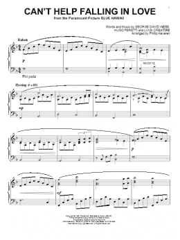 page one of Can't Help Falling In Love (arr. Phillip Keveren) (Piano Solo)