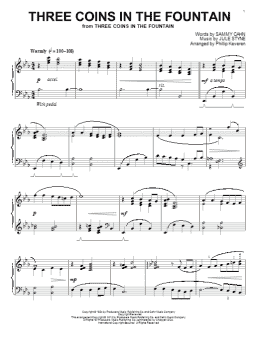 page one of Three Coins In The Fountain (arr. Phillip Keveren) (Piano Solo)