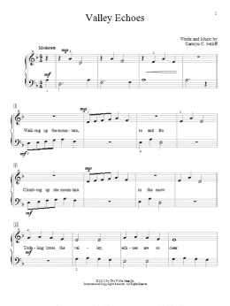 page one of Valley Echoes (Educational Piano)