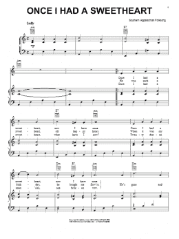 page one of Once I Had A Sweetheart (Piano, Vocal & Guitar Chords (Right-Hand Melody))