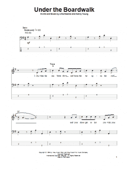 page one of Under The Boardwalk (Bass Guitar Tab)