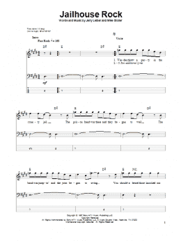 page one of Jailhouse Rock (Bass Guitar Tab)