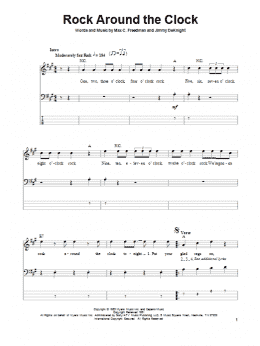 page one of Rock Around The Clock (Bass Guitar Tab)