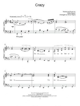 page one of Crazy (Educational Piano)