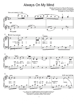 page one of Always On My Mind (Educational Piano)