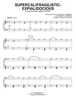 page one of Supercalifragilisticexpialidocious (from Mary Poppins) (arr. Eugenie Rocherolle) (Piano Solo)