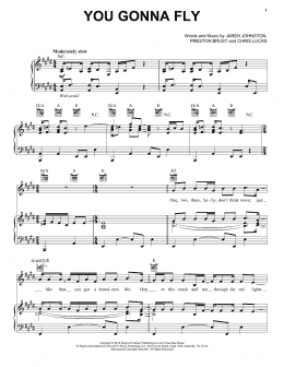 page one of You Gonna Fly (Piano, Vocal & Guitar Chords (Right-Hand Melody))