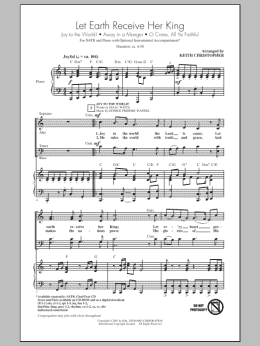 page one of Let Earth Receive Her King (SATB Choir)