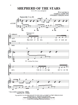 page one of Shepherd Of The Stars (SATB Choir)