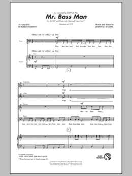 page one of Mr. Bass Man (SATB Choir)