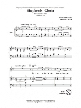 page one of Shepherd's Gloria (SATB Choir)