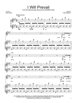 page one of I Will Prevail (Piano, Vocal & Guitar Chords (Right-Hand Melody))