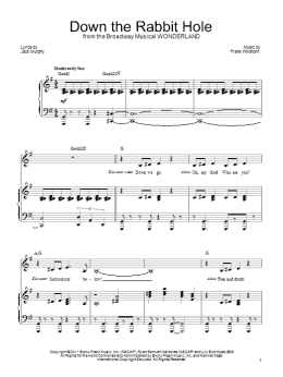 page one of Down The Rabbit Hole (Piano, Vocal & Guitar Chords (Right-Hand Melody))