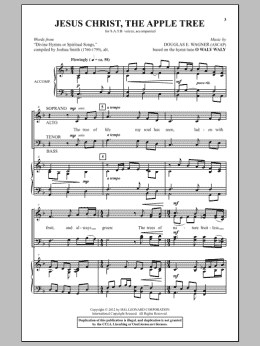 page one of Jesus Christ, The Apple Tree (SATB Choir)