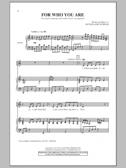 page one of For Who You Are (Unison Choir)