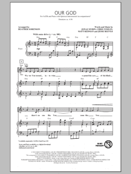 page one of Our God (arr. Heather Sorenson) (SATB Choir)