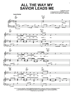page one of All The Way My Savior Leads Me (Piano, Vocal & Guitar Chords (Right-Hand Melody))