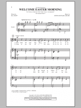 page one of Welcome Easter Morning (2-Part Choir)