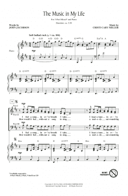 page one of The Music In My Life (3-Part Mixed Choir)