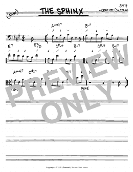 page one of The Sphinx (Real Book – Melody & Chords – Bass Clef Instruments)