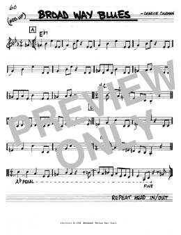page one of Broad Way Blues (Real Book – Melody & Chords – C Instruments)