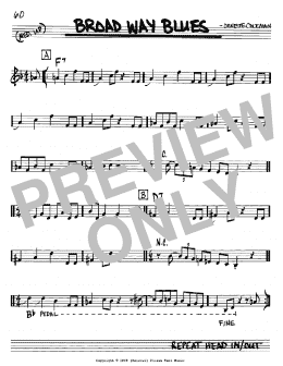 page one of Broad Way Blues (Real Book – Melody & Chords – Bb Instruments)