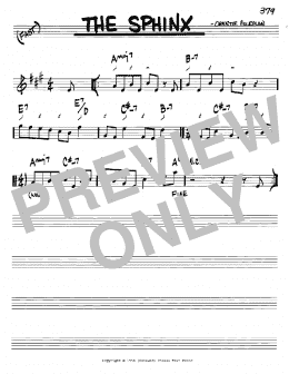 page one of The Sphinx (Real Book – Melody & Chords – C Instruments)
