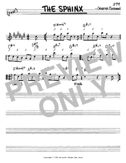 page one of The Sphinx (Real Book – Melody & Chords – Eb Instruments)