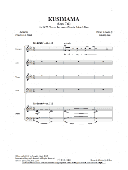 page one of Kusimama (Stand Tall) (SATB Choir)