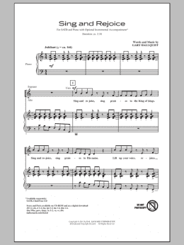 page one of Sing And Rejoice (SATB Choir)