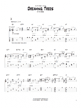 page one of Dreaming Trees (Guitar Tab)