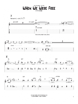 page one of When We Were Free (Guitar Tab)