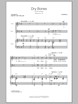 page one of Dry Bones (TB Choir)