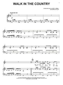page one of Walk In The Country (Piano, Vocal & Guitar Chords (Right-Hand Melody))