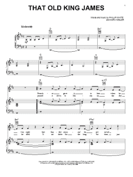 page one of That Old King James (Piano, Vocal & Guitar Chords (Right-Hand Melody))