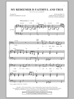 page one of My Redeemer Is Faithful And True (SATB Choir)