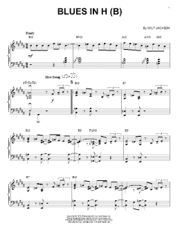 page one of Blues In H (B) (arr. Brent Edstrom) (Piano Solo)