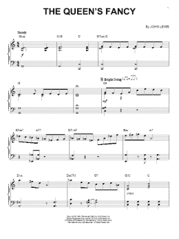 page one of The Queen's Fancy (arr. Brent Edstrom) (Piano Solo)