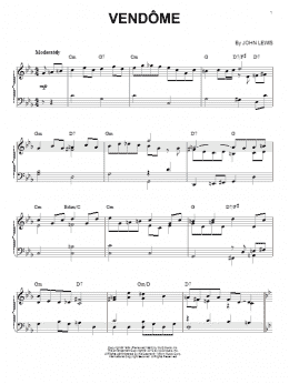 page one of Vendome (arr. Brent Edstrom) (Piano Solo)
