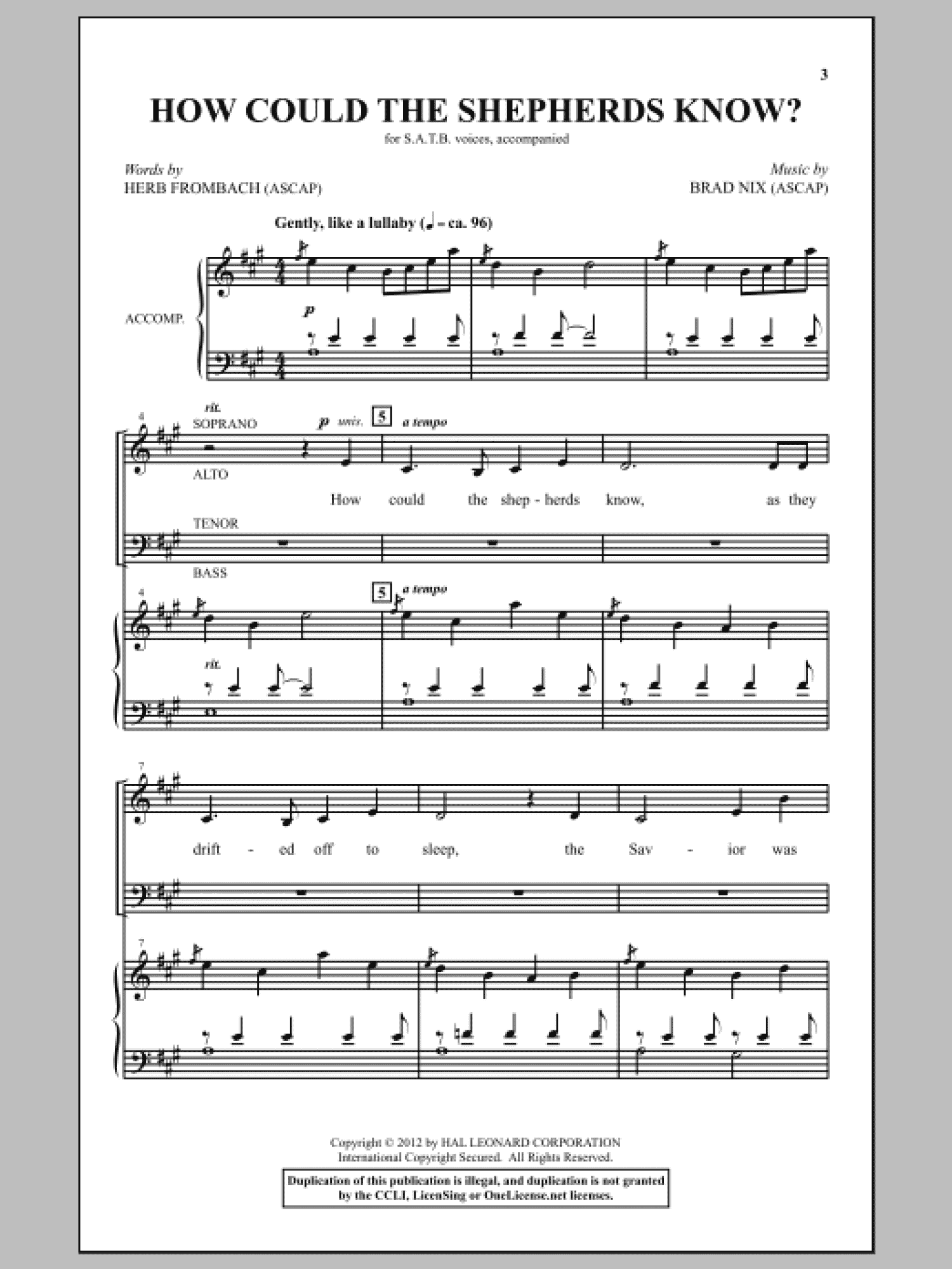 How Could The Shepherds Know? (SATB Choir)