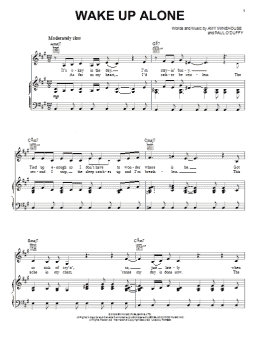 page one of Wake Up Alone (Piano, Vocal & Guitar Chords (Right-Hand Melody))