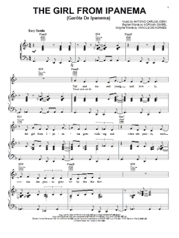 page one of The Girl From Ipanema (Garôta De Ipanema) (Piano, Vocal & Guitar Chords (Right-Hand Melody))