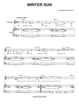 page one of Winter Sun (Piano & Vocal)