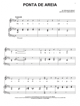 page one of Ponta De Areia (Piano & Vocal)