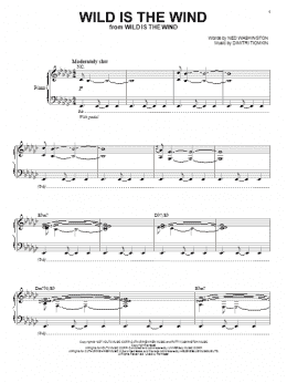 page one of Wild Is The Wind (Piano & Vocal)