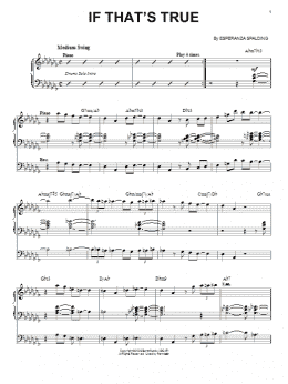 page one of If That's True (Piano & Vocal)