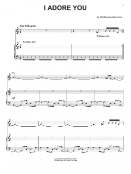 page one of I Adore You (Piano & Vocal)